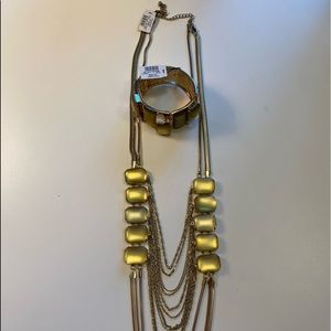 NWT CHICO'S Gold and Yellow Multi Strand Necklace